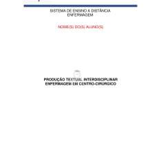 Portfólio Enfermagem em Centro-Cirúrgico