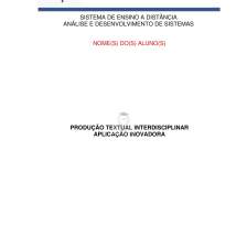 Projeto Integrado - Aplicação Inovadora - Análise e desenvolvimento de sistemas