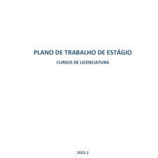 Plano de trabalho de estágio cursos de licenciatura – Estágio III Gestão (Pedagogia)