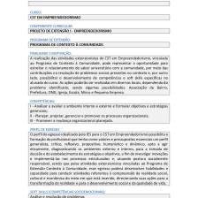 Projeto de extensão I Empreendedorismo