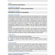 Projeto de extensão I Gestão de Saúde Pública