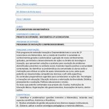 PROJETO DE EXTENSÃO - MATEMÁTICA 2ª LICENCIATURA