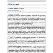 Projeto de extensão IV Direito