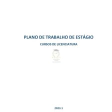 Plano de trabalho de estágio cursos de licenciatura – Estágio III Gestão educacional Letras Português