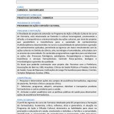 Projeto de extensão Farmácia