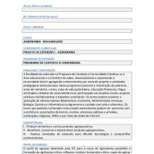 PROJETO DE EXTENSÃO I - AGRONOMIA