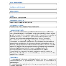 Projeto de extensão III – Psicologia