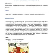 Portfólio Prática práticas pedagógicas: identidade docente