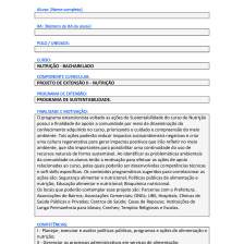 Projeto de Extensão II - Nutrição