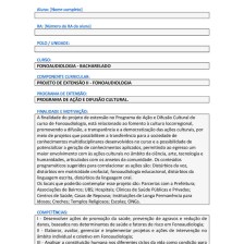 Projeto de Extensão II – Fonoaudiologia