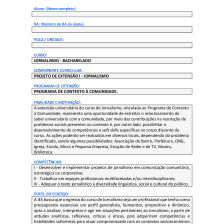 Projeto de Extensão I – Jornalismo