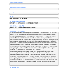 Projeto de Extensão II – Comércio Exterior