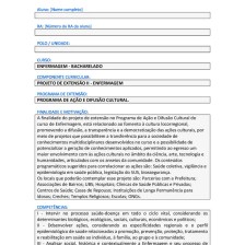 Projeto de Extensão II – Enfermagem