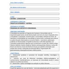 Projeto de Extensão II – História