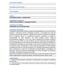 projeto de extensão ii – educação especial