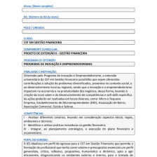 Projeto de Extensão II – Gestão Financeira