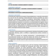 Projeto de extensão II Coaching e Desenvolvimento Humano