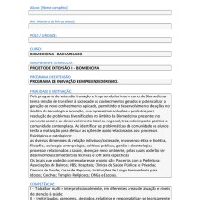 Projeto de Extensão II – Biomedicina