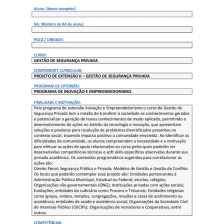 Projeto de Extensão II – Gestão de Segurança Privada