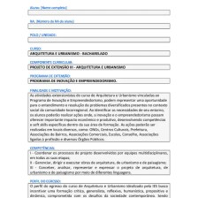 Projeto de Extensão III – Arquitetura de Urbanismo