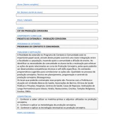 Projeto de Extensão II – Produção Cervejeira