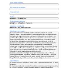 Projeto de Extensão III - Farmácia