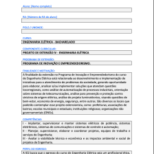 Projeto de Extensão IV Engenharia Elétrica