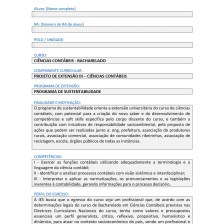 Projeto de Extensão III - Ciências Contábeis