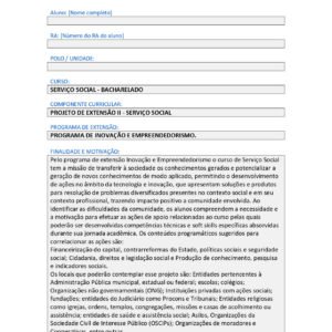 Projeto de Extensão II - Serviço Social