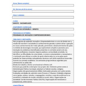 Projeto de Extensão II - Direito