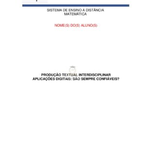 Portfólio Aplicações digitais: são sempre confiáveis?