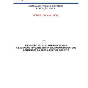 Portfólio A educação no contexto da educação básica: dos conteúdos da BNCC à prática docente