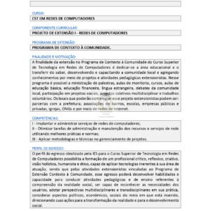 PROJETO DE EXTENSÃO I - REDES DE COMPUTADORES