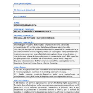 Projeto de Extensão II - Marketing Digital