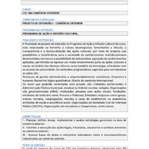 Projeto de extensão I Comércio Exterior
