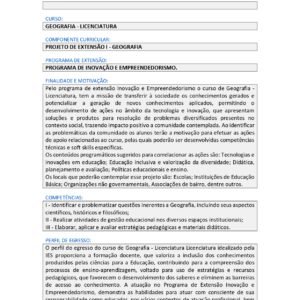 Projeto de extensão I Geografia