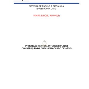 Portfólio Construção da creche Machado de Assis