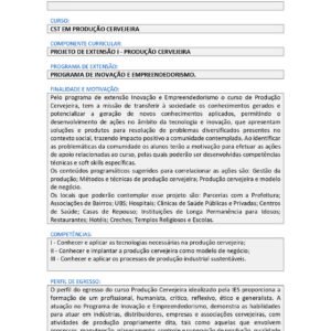 Projeto de extensão I - Produção Cervejeira