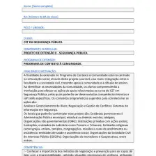 Projeto de Extensão II - Segurança Pública - Programa de Contexto à Comunidade