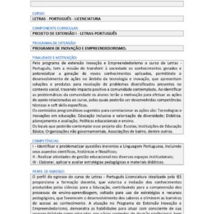Projeto de extensão I Letras - Português