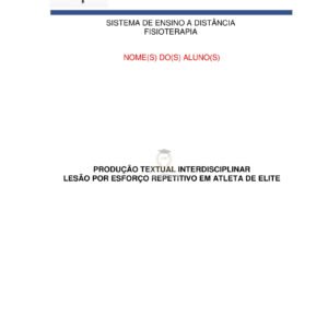 Portfólio Lesão por esforço repetitivo em atleta de elite